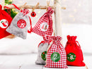 Adventskalender Stoffsäckchen zum Basteln & Befüllen Rot-Grün-2