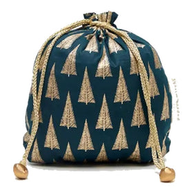 Wiederverwendbare Geschenkbeutel mit Kordelzug Weihnachtsserie Medium