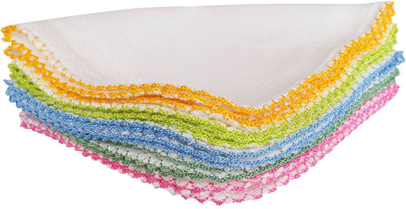 Blümchen große Taschentücher Bio-BW BUNT 5er-Set