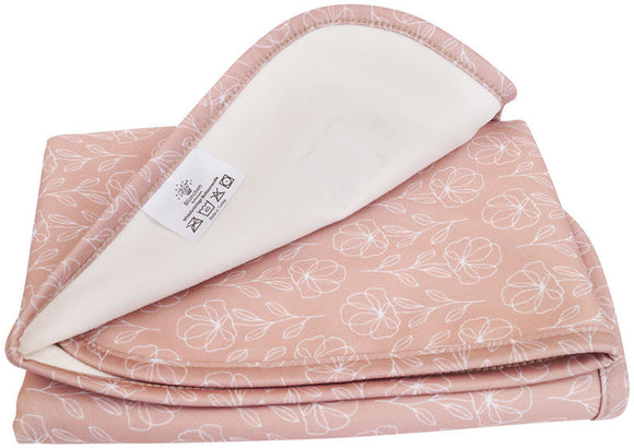 Blümchen Wickelunterlage Bio-Baumwolle