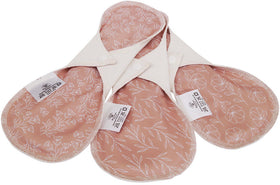 Blümchen Menstruationsbinde Gr. L Floral Rosenholz BIO-BW 3er-Set