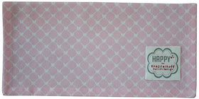 Krasilnikoff Stoffserviette 40x40 cm Herz rosa-diagonal