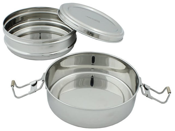 Edelstahl Runde Lunchbox 2-teilig 700 ml