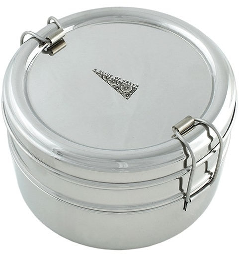 Edelstahl Runde Lunchbox 2-teilig 700 ml