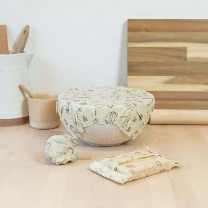 abeego Beeswax Bienenwachstücher 3er-Set SML
