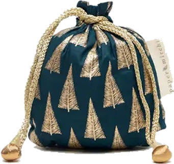 Wiederverwendbare Geschenkbeutel mit Kordelzug Weihnachtsserie Small