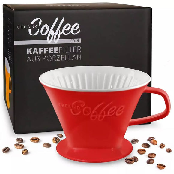 Creano Porzellan Kaffeefilter für Filter Größe 4 (klein)