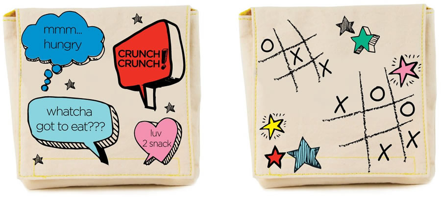 Fluf Snack Pack Sandwichhülle Bio-BW 2er-Set Chatter