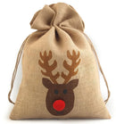 Geschenksäckchen Rentier 30x40 cm Jute-1