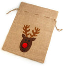 Geschenksäckchen Rentier 30x40 cm Jute-2