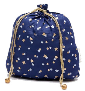 Wiederverwendbare Geschenkbeutel mit Kordelzug Weihnachtsserie Large