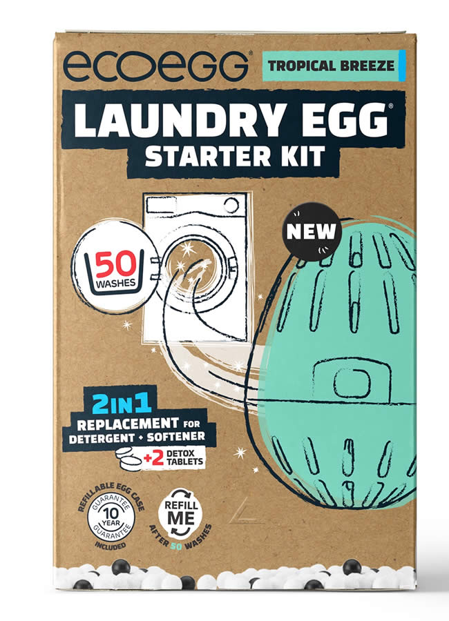 Ecoegg Laundry Egg Starter-Kit Wäsche-Ei & Detox Tabletten