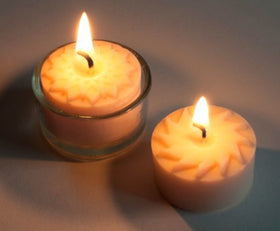 Babongo 25 Teelichter Blüten + 1 Glasteelichthalter - 0