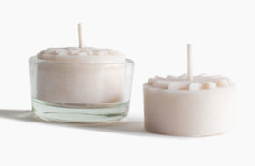 Babongo 9 Teelichter Blüten + 1 Glasteelichthalter - 0