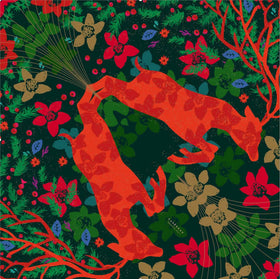 Furoshiki Tuch Cadeau Der Hirsch sieht sich selbst 55x55 cm - 0