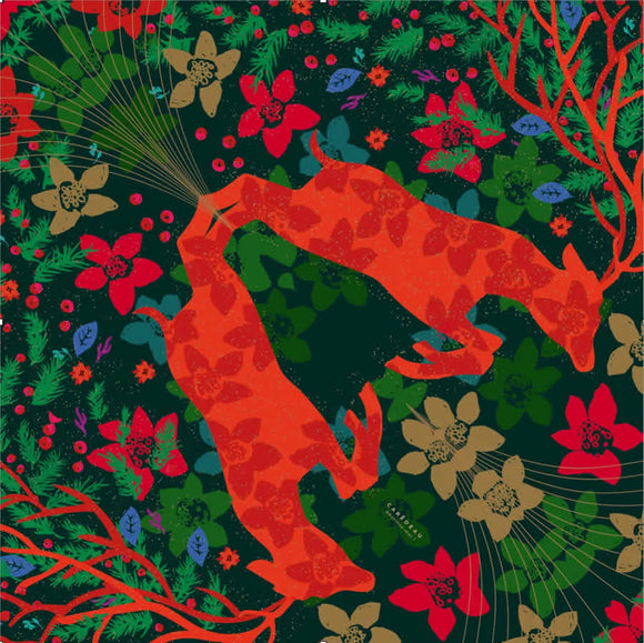 Furoshiki Tuch Cadeau Der Hirsch sieht sich selbst 55x55 cm