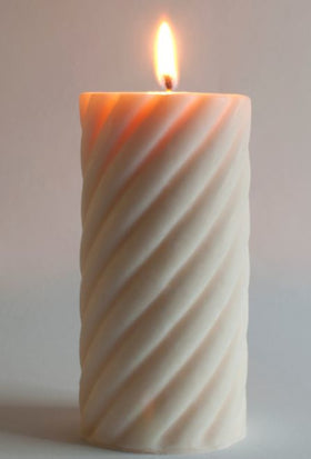 Babongo Spiralzylinder-Kerze aus Rapswachs - 0