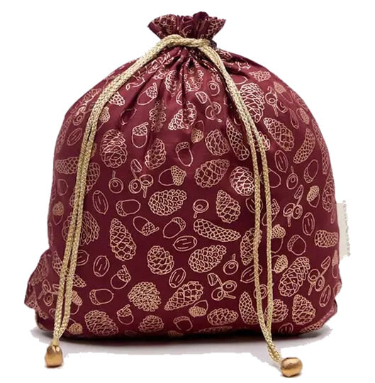 Wiederverwendbare Geschenkbeutel mit Kordelzug Weihnachtsserie Large