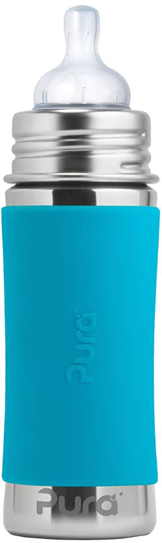 Purakiki Babyflasche 300 ml mit Silikon-Sleeve