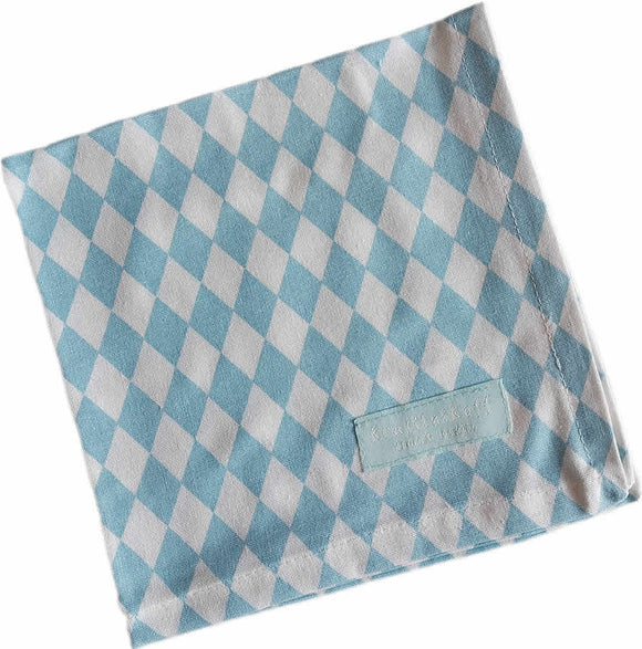 Krasilnikoff Stoffserviette 40x40 cm Small Harlekin Baby Blue