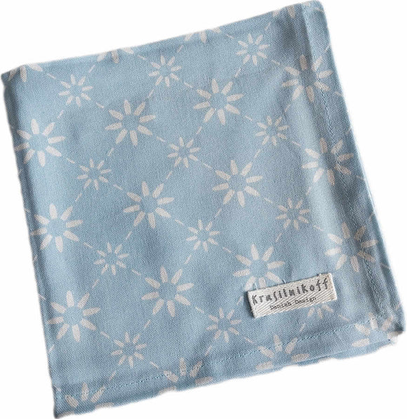 Krasilnikoff Stoffserviette 40x40 cm Sonne Diagonal Baby Blue