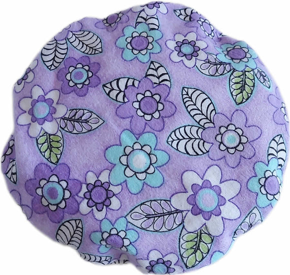 Wärmekissen rund Retro Blume Flieder inkl. Kissenhülle