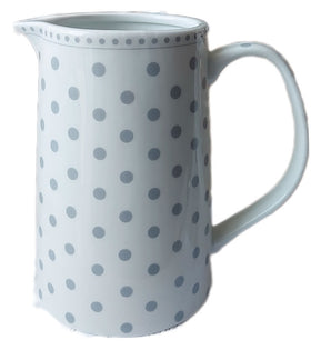 Krasilnikoff Jug Porzellan-Krug 800 ml Grey Dots
