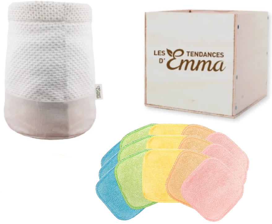 Kit Eco Belle waschbare Abschminkpads 17-teilig Bamboo multicolor