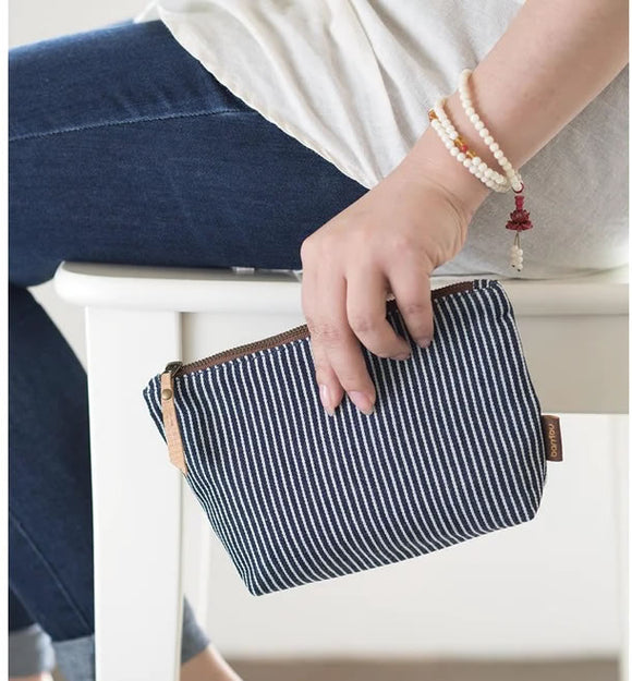 Bambu Travel Pouch Kosmetiktasche Blue-Stripe