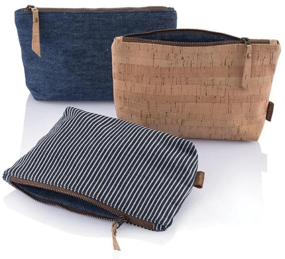 Bambu Travel Pouch Kosmetiktasche Blue-Stripe - 0