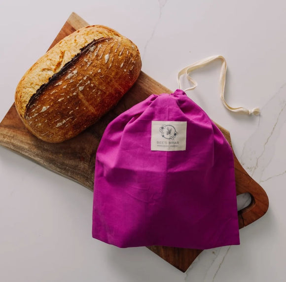 Bees Wrap Artisan Brottasche Magenta-Meadow Magic gefüttert