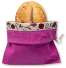 Bees Wrap Artisan Brottasche Magenta-Meadow Magic gefüttert-1