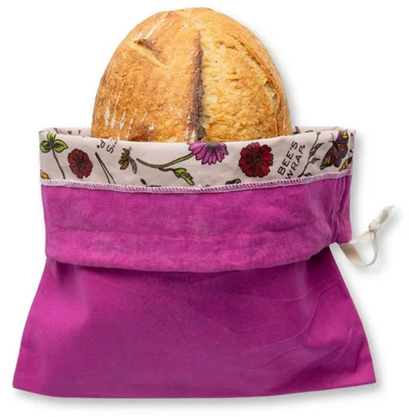 Bees Wrap Artisan Brottasche Magenta-Meadow Magic gefüttert