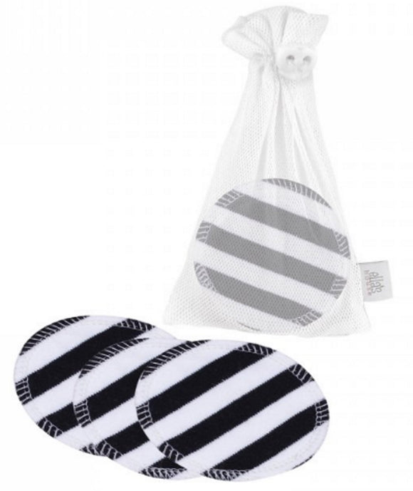 ZW waschbare Abschminkpads 10er-Set Black stripes