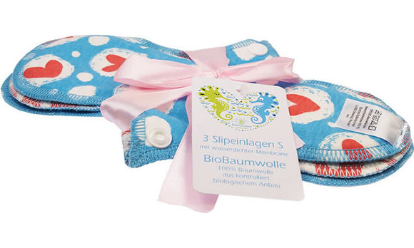 Blümchen Slipeinlage Gr. S Butterfly Bio-BW BLUE 3er-Set