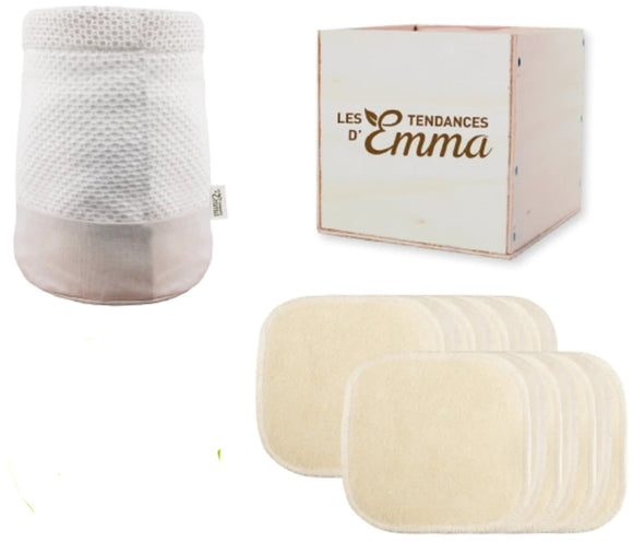 Kit Eco Belle waschbare Abschminkpads 17-teilig Bamboo ecru