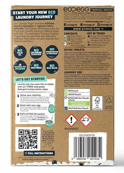Ecoegg Laundry Egg Starter-Kit Wäsche-Ei & Detox Tabletten - 0