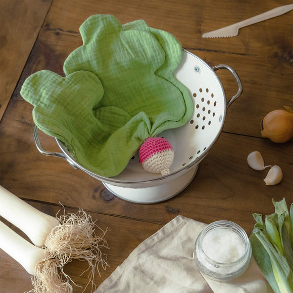 Myum Veggie Radish Lovie Greifling & Kuscheltuch Bio-BW