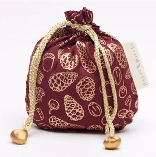 Wiederverwendbare Geschenkbeutel mit Kordelzug Weihnachtsserie Small