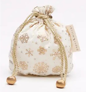 Wiederverwendbare Geschenkbeutel mit Kordelzug Weihnachtsserie Small