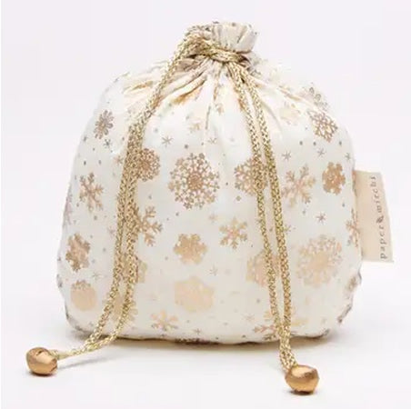 Wiederverwendbare Geschenkbeutel mit Kordelzug Weihnachtsserie Medium