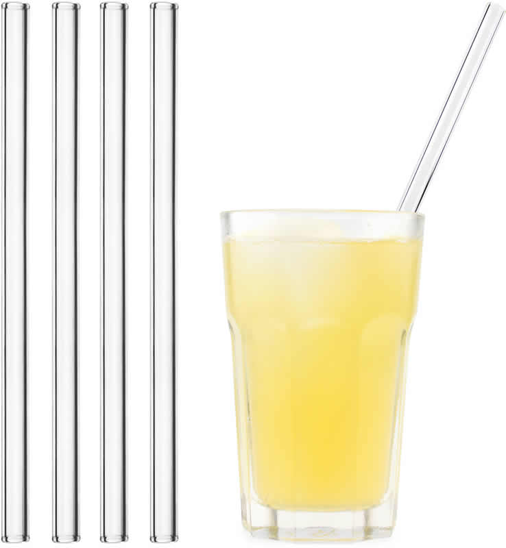 Trinkhalm aus Glas 4er-Set gerade