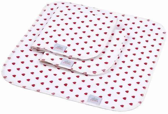 ZW waschbare Spül- und Küchentücher 3er-Set White Hearts