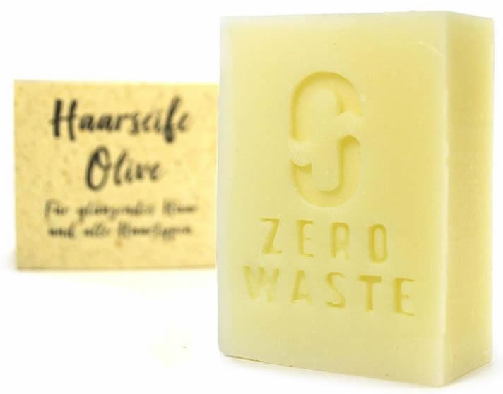 Zero Waste Haarwaschseife Olive - 0