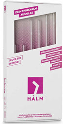 Trinkhalm aus Glas 6er-Set Gerade 15 + 20 + 23 cm-3