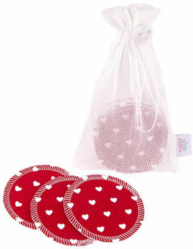 ZW waschbare Abschminkpads 10er-Set Red Hearts