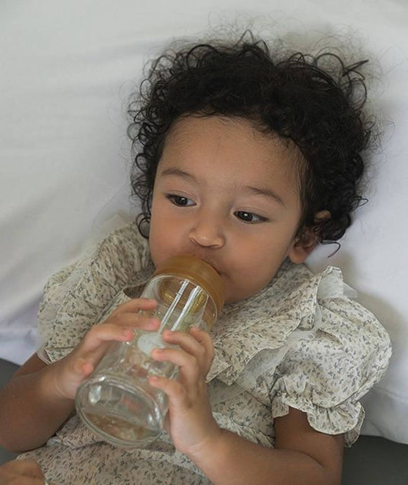 Hevea Glas-Babyflasche 250 ml 2er-Set 100% plastikfrei- weiter Hals