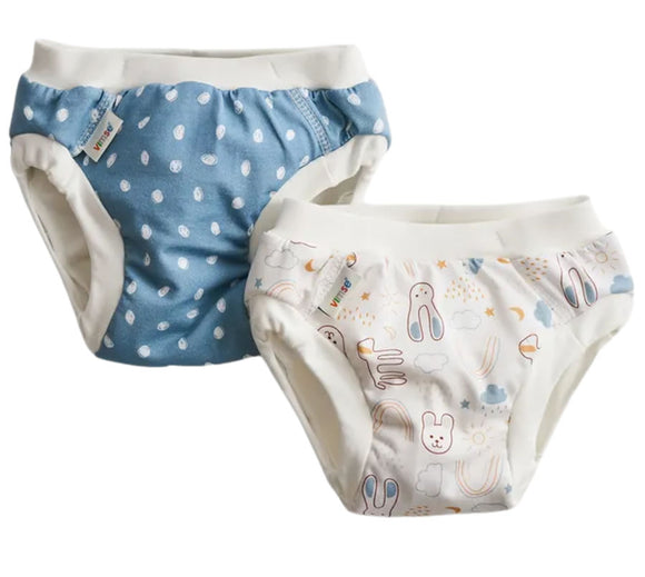 ImseVimse Trainingshose Bio-BW Blue Dots/White Teddy