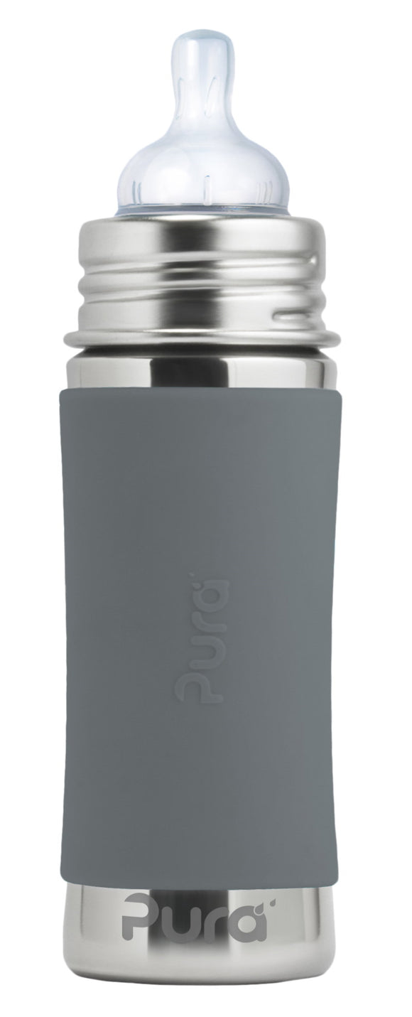 Purakiki Babyflasche 300 ml mit Silikon-Sleeve