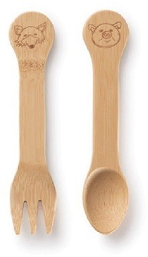bambu kid's Gabel & Löffel Besteck aus Bambus